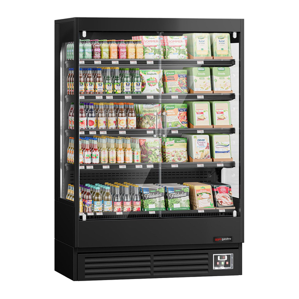 Wandkoeling met vleugeldeuren - 1320mm - 595 liter - met 2 glazen deuren & 4 planken