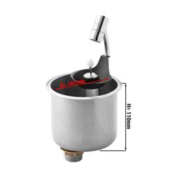 Rince-cuillère à glace 141x141x110mm - avec clapet anti-retour (intégré) - incl. assiette-tamis - incl. panier filtrant