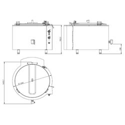 Elektro Kochkessel - 500 Liter - 45 kW - Indirekte Beheizung - mit Wasserzulauf & Ablasshahn