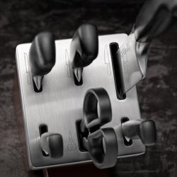 ZWILLING | VIER STERNE SharpBlock – Samoostrzący blok na noże – 7 elementów – brązowy    
