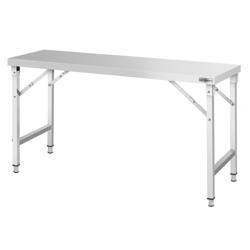 Tavolo da lavoro in acciaio inox - pieghevole - 1600x700mm