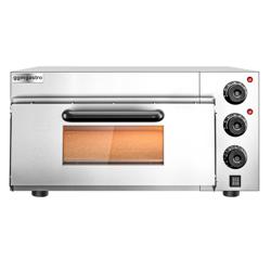Electric Deck Pizza Oven - Single Deck - Refractory Stone Deck - 4 x Ø 20cm (8") - 230V Single Phase - Mechanical Controls - up to 350°C