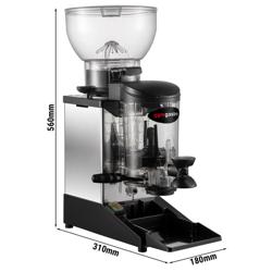 Kaffeemühle - 1kg - 77dB - Mit Dosierer - Edelstahl Korpus