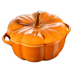 STAUB | CERAMIQUE - طنجرة كوكوت - بقطر 120 مم - على شكل يقطينة - سيراميك - لون القرفة