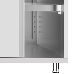 Edelstahl Arbeitsschrank ECO - 1200x600mm - mit Schiebetür