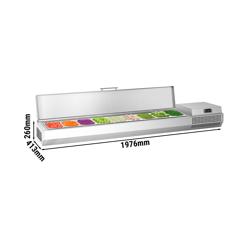 Opzetkoelvitrine PREMIUM PLUS - 1976x353mm - 9x GN 1/4