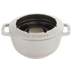 STAUB | SPECIALITIES - Fondue készlet - Ø 200mm - Öntöttvas - Fehér szarvasgomba
