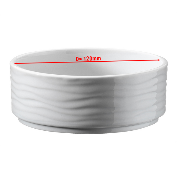 SEA WAVE - castron pentru desert / castron de salată - Ø 12 cm (12 bucăți)