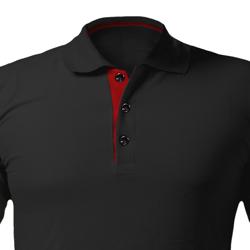 (5 kom) Muška polo majica - 100% pamuk - crna - Veličina: XL