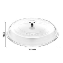 STAUB | Glass Lid – Pan Lid - Oven & Dishwasher Safe - Nickel-Plated Knob - Ø 30 cm