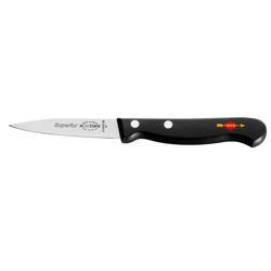 F. DICK | Superior Kitchen Knife – 80 mm - black/silver handle - smooth edge - for meat, fruit & veg