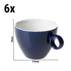 (6 pcs) BART | Cappuccino Cup Colour Cafe - 230ml - Blue