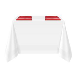 (10 uds) Mantel individual [de PVC y poliéster] [Damasco Vienna] - 30x45cm - Feuerrot