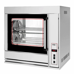  Elektrikli döner mekanizmalı tavuk ızgarası - 6,9 kW - 20 tavuğa kadar 4 döner sepetli