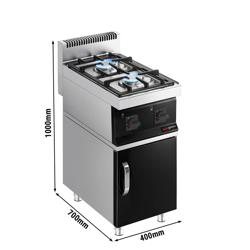 Gasspis - 4x brännare (23 kW) med pilotlåga inkl. underrede | kokspis | restaurangspis | spis | gashäll