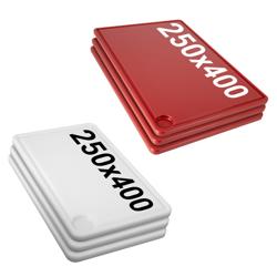 Chopping Board with Juice Groove - 250x400mm - Thickness: 20mm - HACCP-Compliant - Polyethylene - Multicolour