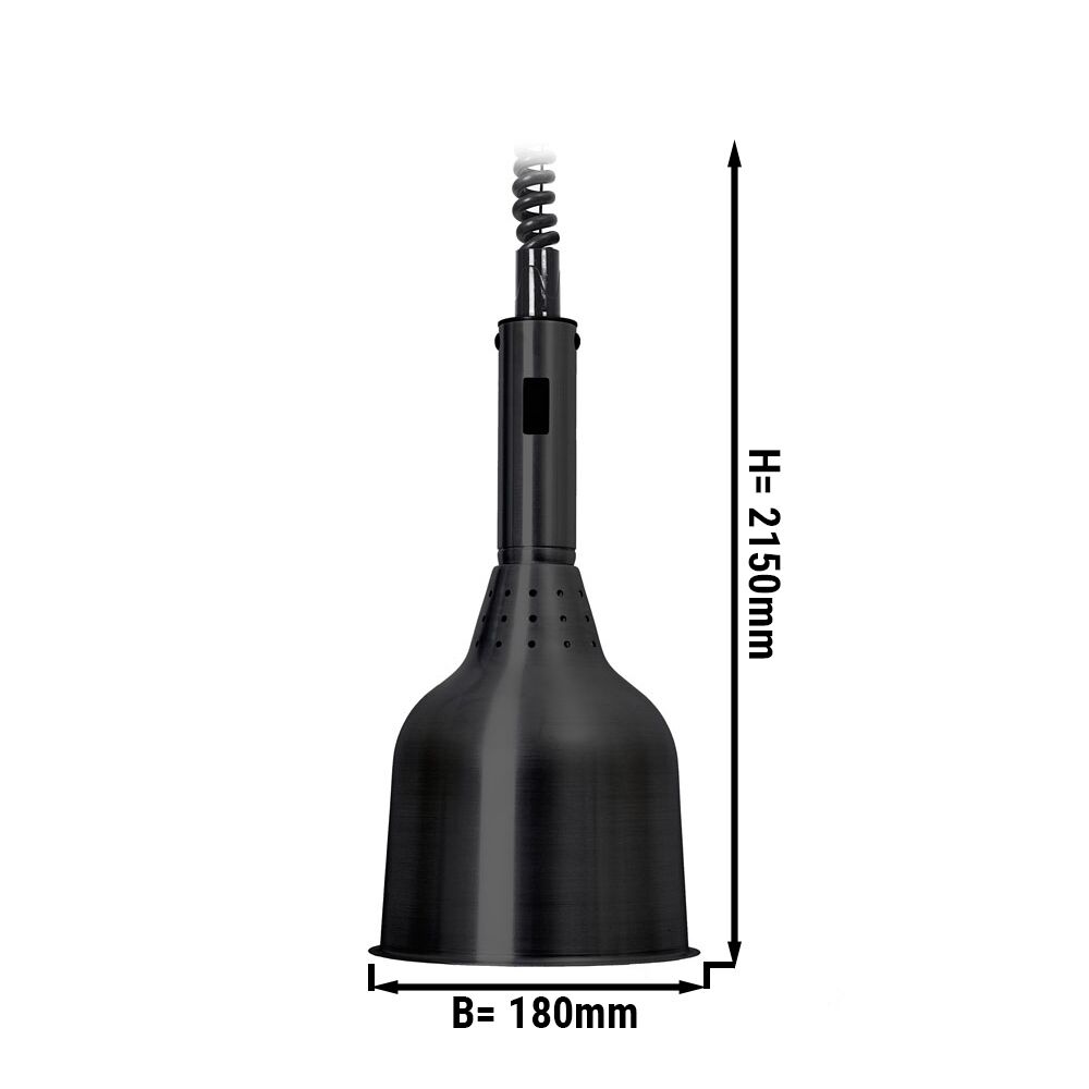 Lampe chauffante infrarouge – 250 watts – Ø 180 mm – Noir