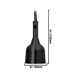Buffet Infrared Heat Lamp - Retractable - Diameter 180mm - 250W - E27 - Cord 600–1800mm - Matt Black