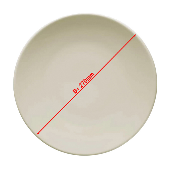 TEOS - طبق مسطح - بقطر 270  مم - كريمي (قطع x6)