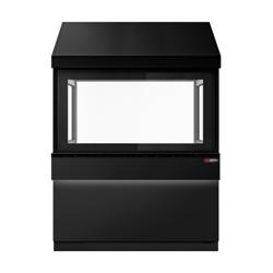 Neutral Element for Commercial Charcoal & Gas Grill - TORONTO - 1500x900x2160mm - Black front - Granite worktop - with LED lighting, Heat shield glass