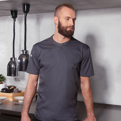 (6 pezzi) KARLOWSKY | Camicia da lavoro da uomo a maniche corte Performance - Antracite - Taglia: 5XL