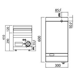 Elektrische bakplaat - 4kW - Glad - Bakoppervlak: 296x430mm