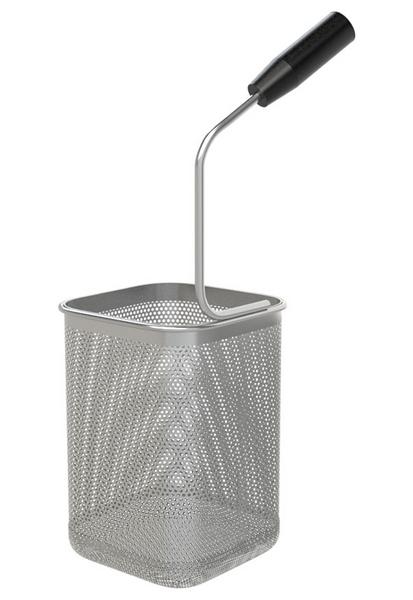 Cesto para cozedor de massa 900 Serie - 145x145x200mm - GN 1/6 - compatível com GNB499E, GNB899E, ENB499P - com pegador em plástico ergonómico - Aço inoxidável