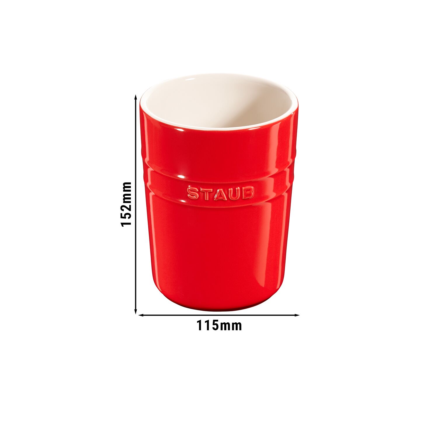 STAUB | CERAMIQUE - Porte-ustensiles - Ø 110mm - Céramique - Rouge cerise rouge
