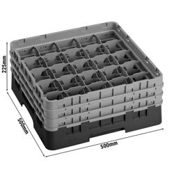 CAMBRO | CAMRACK® Glasswasher Rack – 25 Compartments – 500x500 mm – H 225 mm