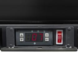 GASTRO-COOL | Frigorífico de bar - 1350mm - 312 litros - com 3 portas de vidro com dobradiças - Preto