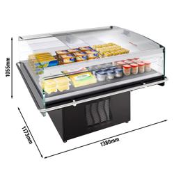 Vetrina refrigerata / Isola di raffreddamento - 1170 mm - con 2 porte scorrevoli in vetro