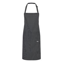 (6 pieces) KARLOWSKY | Carlo Bib Apron – Black - 70 x 90 cm - 100% Cotton - 2-Section Pocket