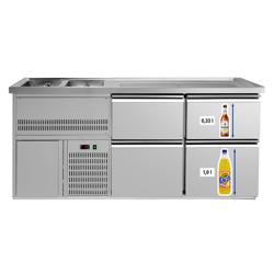 Ψυγείο Πάγκος Μπύρας PREMIUM PLUS - 1950 x 700 χλσ. - 4 Συρτάρια