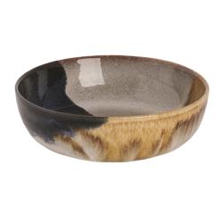 (6 stuks) AQUAREL - diep bord - rond - steengoed - Ø175mm - beige/blauw