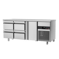 Kühltisch PREMIUM - 1865x700mm - mit 1 Tür - 4 Schubladen