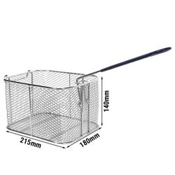 Frituurmand - 180x215x(H)140mm - met hittebestendige handgreep | verzinkt metaal - passend voor EFK344-12 & EFK644-12+12