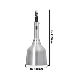 Lampe chauffante - 250 Watt - Ø 180 mm - Aluminium  