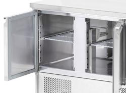 Soğutmalı tezgah ECO - 1368x700mm - 3 kapılı - Dijital termostat; statik soğutma; içten motorlu