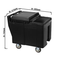 Carro de hielo sobre ruedas - 125 litros