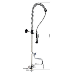 Duş de spălat vase + mixer apă pentru un singur orificiu 6000