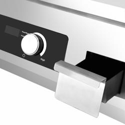 Commercial Induction Griddle - with Digital Controls - 5.0kW - Smooth Plate - Cooking area: 360x240mm