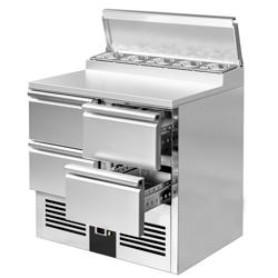 Zubereitungstisch Mini PREMIUM - 900mm - 4 Schubladen - für 5x GN 1/6