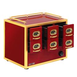 Ohřevný box - 2x 3 zásuvky - pro mandle a ořechy