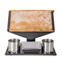 Dispenser per miele con portafavo - Nero