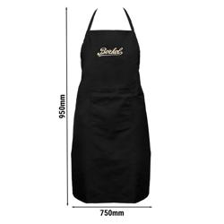 BERKEL | Chef Bib Apron – Black - 950×750 mm - Cotton - Gold Logo Embroidery