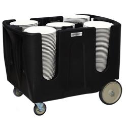 Tabak Dispanseri - Nötr - 1100mm - tekerlekli - 180-400 tabak kapasiteli - Granit üst tabla