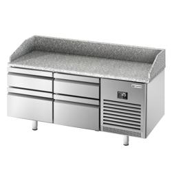 Pizzawerkbank PREMIUM PLUS - 1490x700mm - met granieten werkblad - met 4 laden