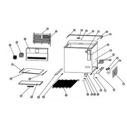 Flessenkoeler bovenlader - zwart - 152L