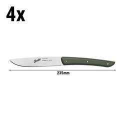 (4 pièces) BERKEL | Couteaux à steak - Vert olive - Lame : 110 mm        