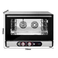 Elétrico Forno convector de pastelaria Analógico - 1 câmara de cozedura - 4x GN 1/1 ou 600x400mm - com humidificação